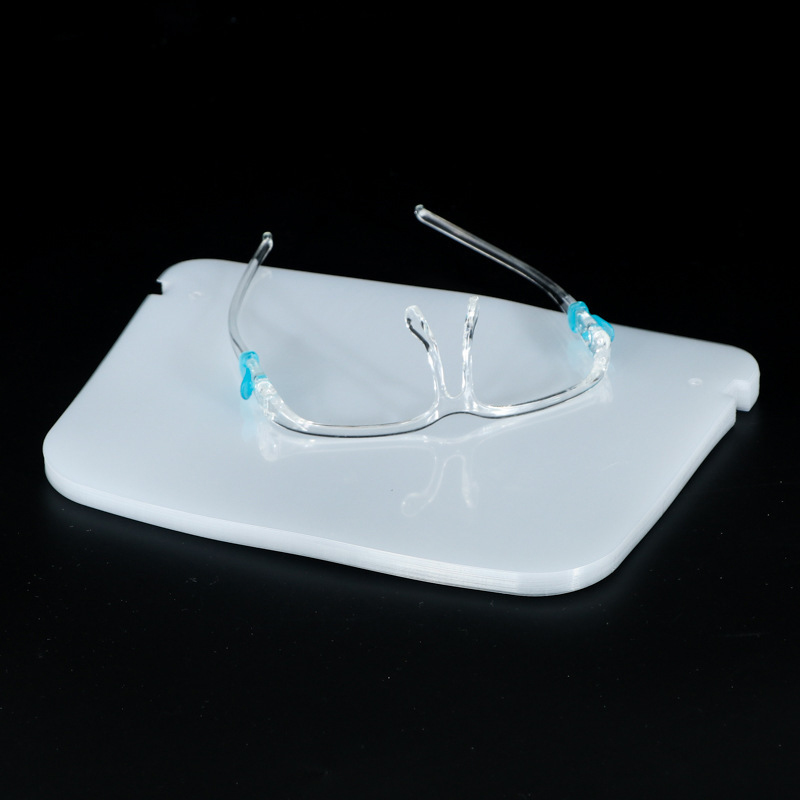 Transparant schild OEM Anti Splash Rebruikbare gezichtsbescherming aan het gezicht met een bril